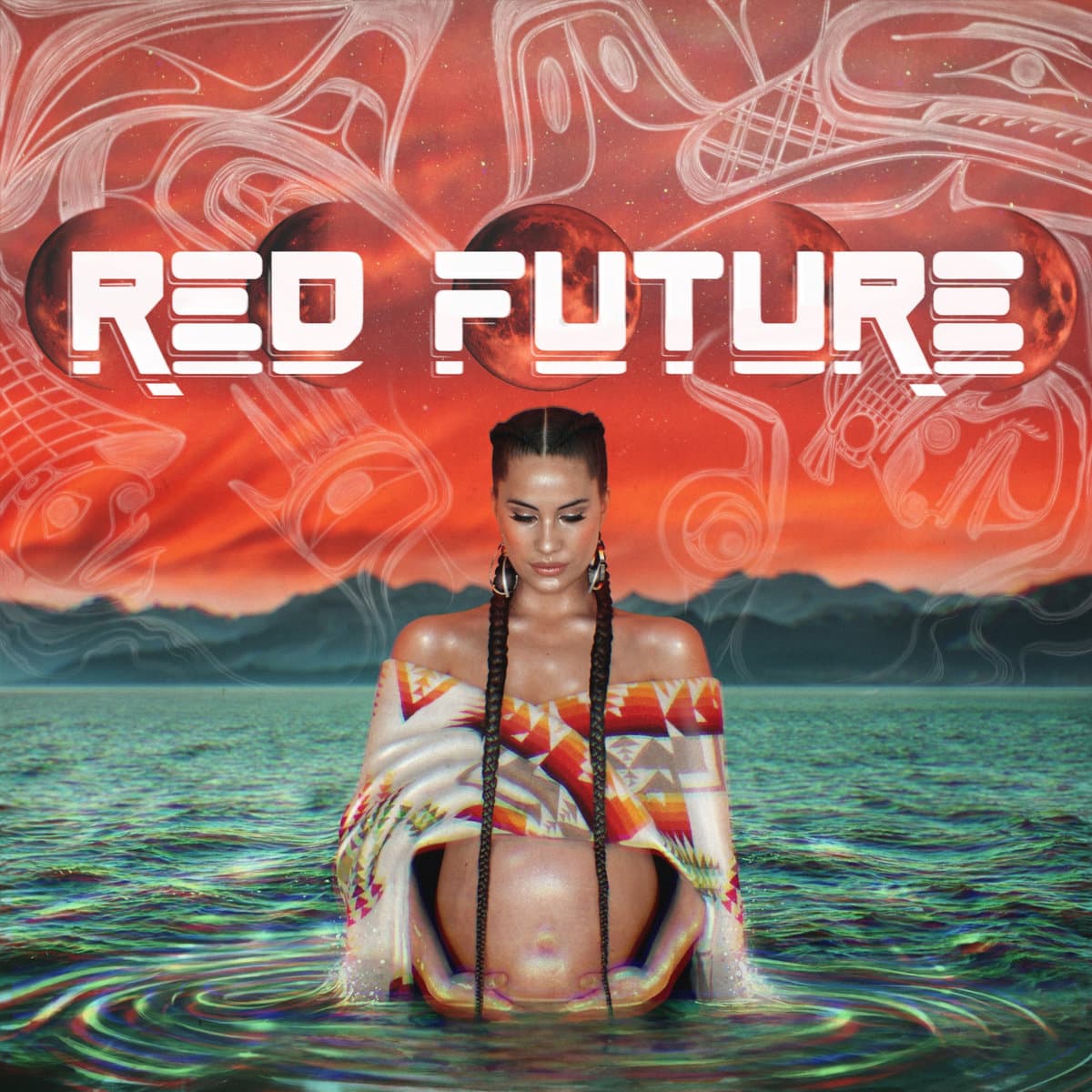 RED FUTURE album artwork by Snotty Nose Rez Kids